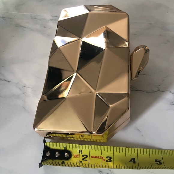 Women’s hard case metal purse clutch black velvet lined - Picture 6 of 6